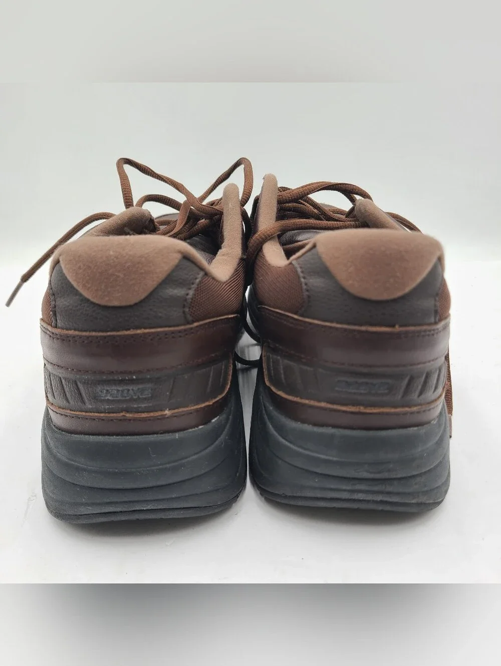 B43 New Balance 928 Shoes Mens 12 2E Brown Leather Walking Sneakers Lace Low Top